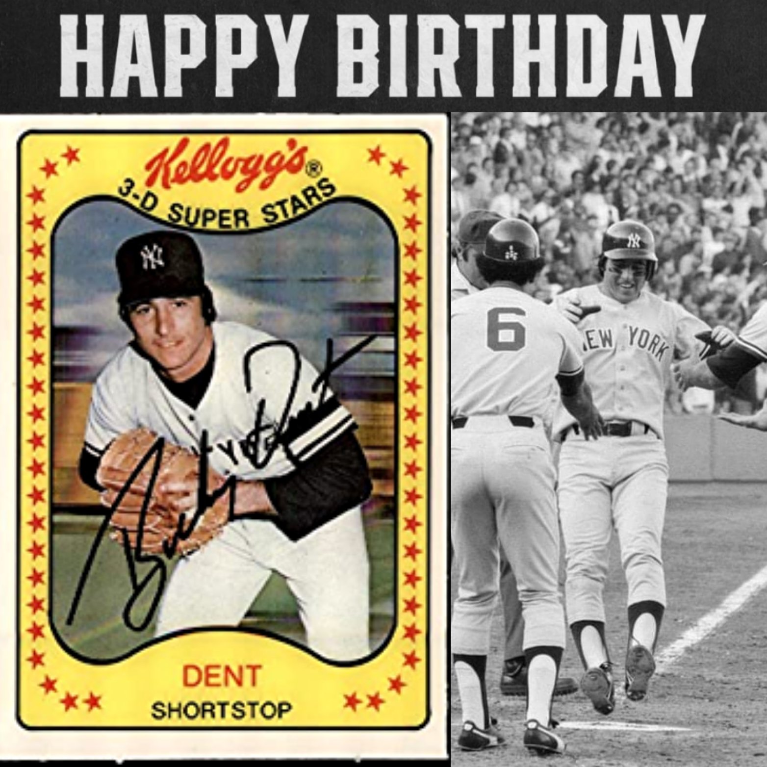 Happy Birthday All-Star, World Series MVP, legendary home run hitter Bucky Dent! Love you always.  