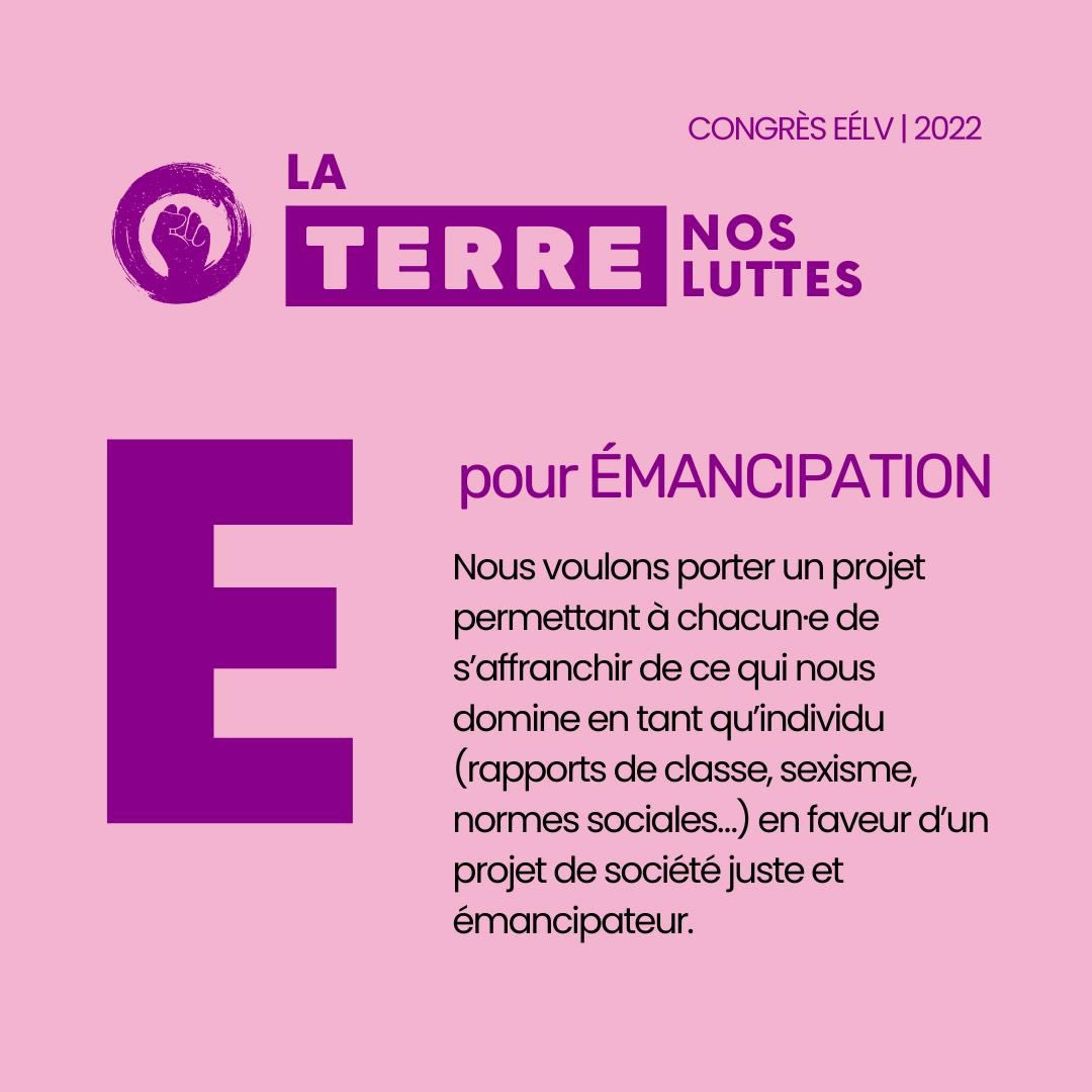 terreetluttes's tweet photo. 🌎 #LaTERRENosLuttes Nos valeurs ✊
E comme Emancipation
Nous souhaitons porter avec vous un projet de société juste et émancipateur.
Faisons de EELV un grand parti militant et populaire avec @CAMARAMlissa2
🗳 Le 26 novembre votons pour la #MotionE https://t.co/AHaIKlRN8U