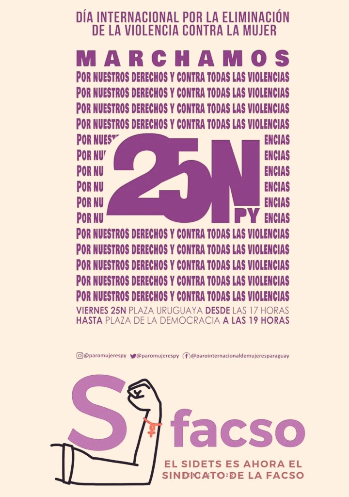 sidets1's tweet photo. #25NPy 
¡Por universidades democráticas libres de acoso y violencia!
¡Por el derecho al trabajo, remuneración justa y contra la persecución sindical!
¡Contra los desalojos y la criminalización de la lucha por la tierra! https://t.co/xAyfzKydOc