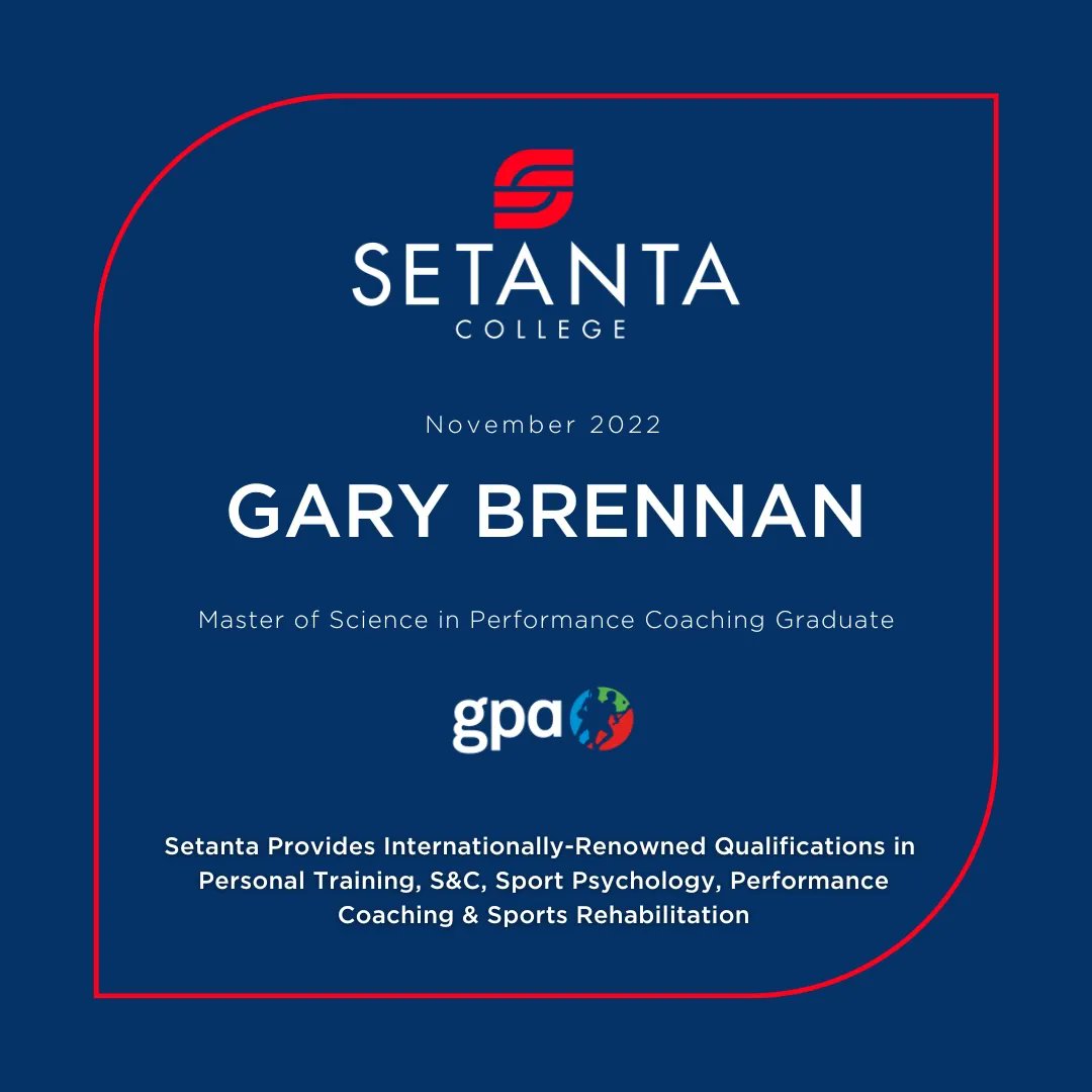 Masters ✔️  Huge thanks to all <a href="/SetantaCollege/">Setanta College</a> for a brilliant experience on the MSc in Performance Coaching Programme and thanks also to <a href="/gaelicplayers/">GPA</a> for their support
