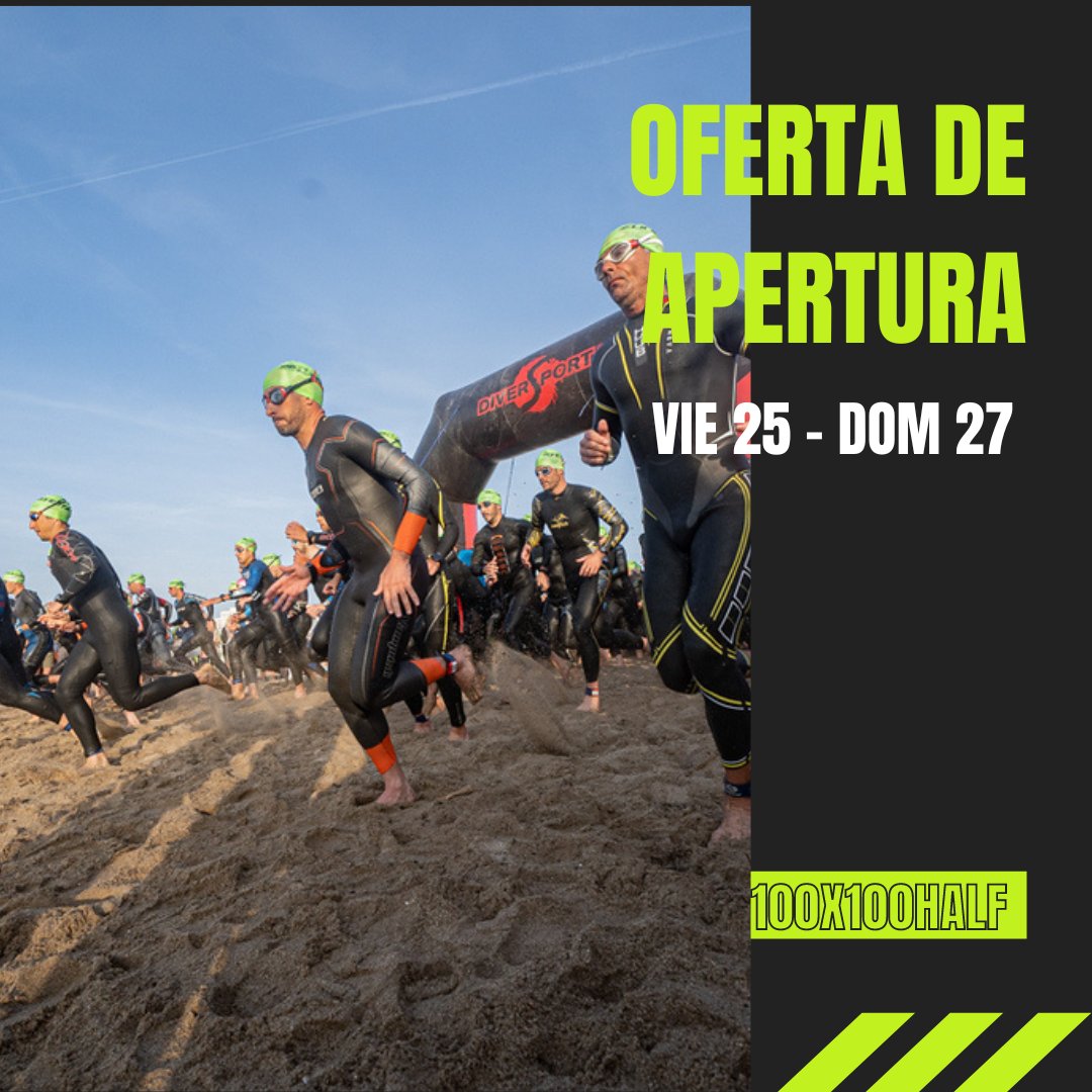 🙌 INSCRIPCIONES ABIERTAS 🙌

🎁 PROMO: Ofrecemos el precio MÁS BAJO de todo el año hasta este DOMINGO 27/11 a las 23:59

🧨 Encendemos la mecha de nuestro año más top —> SÚBETE AL CARRO!

100x100half.com/es/inscripcion…