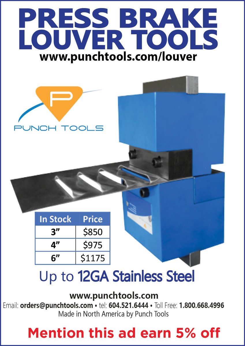 Indmactrader's tweet image. Check out the Louver Tools and Porta Press from Punch Tools, Inc.! Their expertise provides, mainly, complete punching assemblies including strip layout, punch &amp;amp; die manufacture, punch presses and more. See all of their products and services:  punchtools.com #punchtools