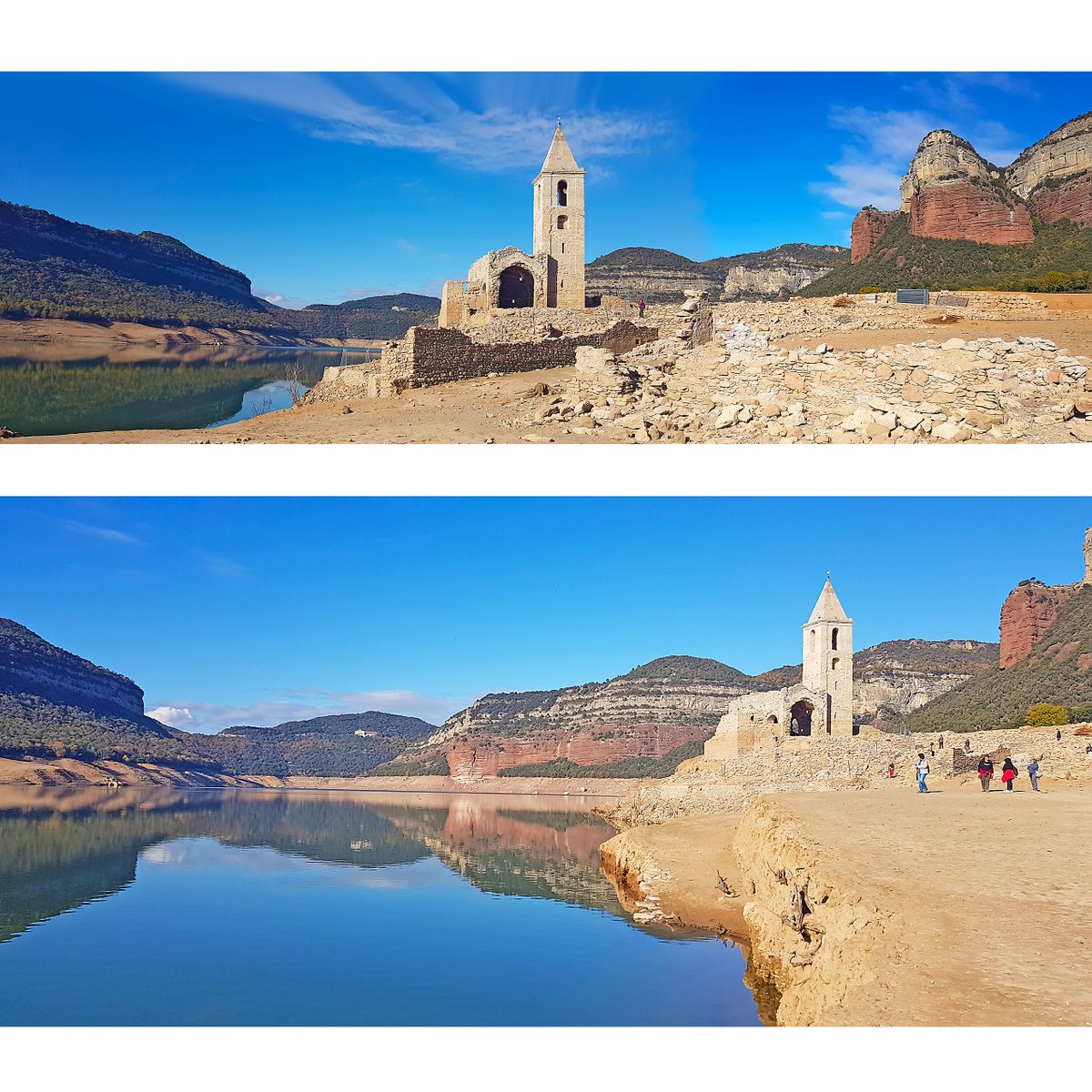 DibujanteJuanma's tweet photo. 25/11/2022- Ruta hasta el pantano de Sau. Espectacular contemplar la iglesia de Sant Romà de Sau, y su entorno. Aunque muy preocupante la falta de agua.
#ruta #moto #rt1250 #bmwmotorrad #pantanodesau https://t.co/FOuv6jgjZn