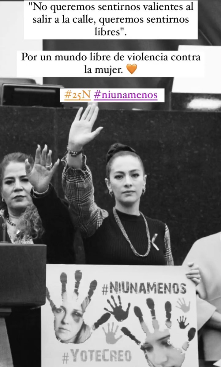 'Nos queremos libres, no valientes.' Por un mundo libre de violencia contra la mujer. 🧡 #25N #NiUnaMenos