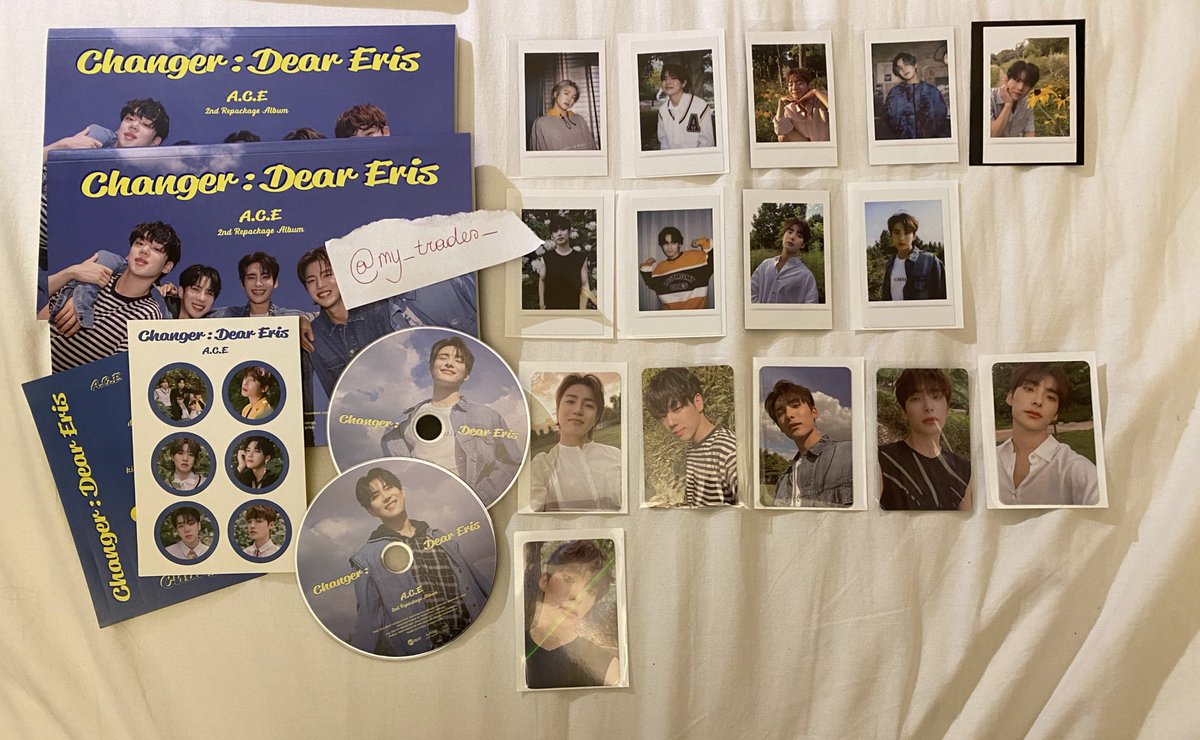 k01_to's tweet photo. #wts eu &amp; ww

Only contact me through Instagram &amp; for availability! (@ is shown in the pic!)

A.C.E changer album 
24€ (1 album + 1 cd + 2 stickers +  1 pc + 1 Polaroid)

Selling separately too:
Album + cd + sticker = 12€
(Cd: jun &amp; WoW)
Pc &amp; Polaroid 6€
pob makestar 12€ https://t.co/fWxdx0c2ek
