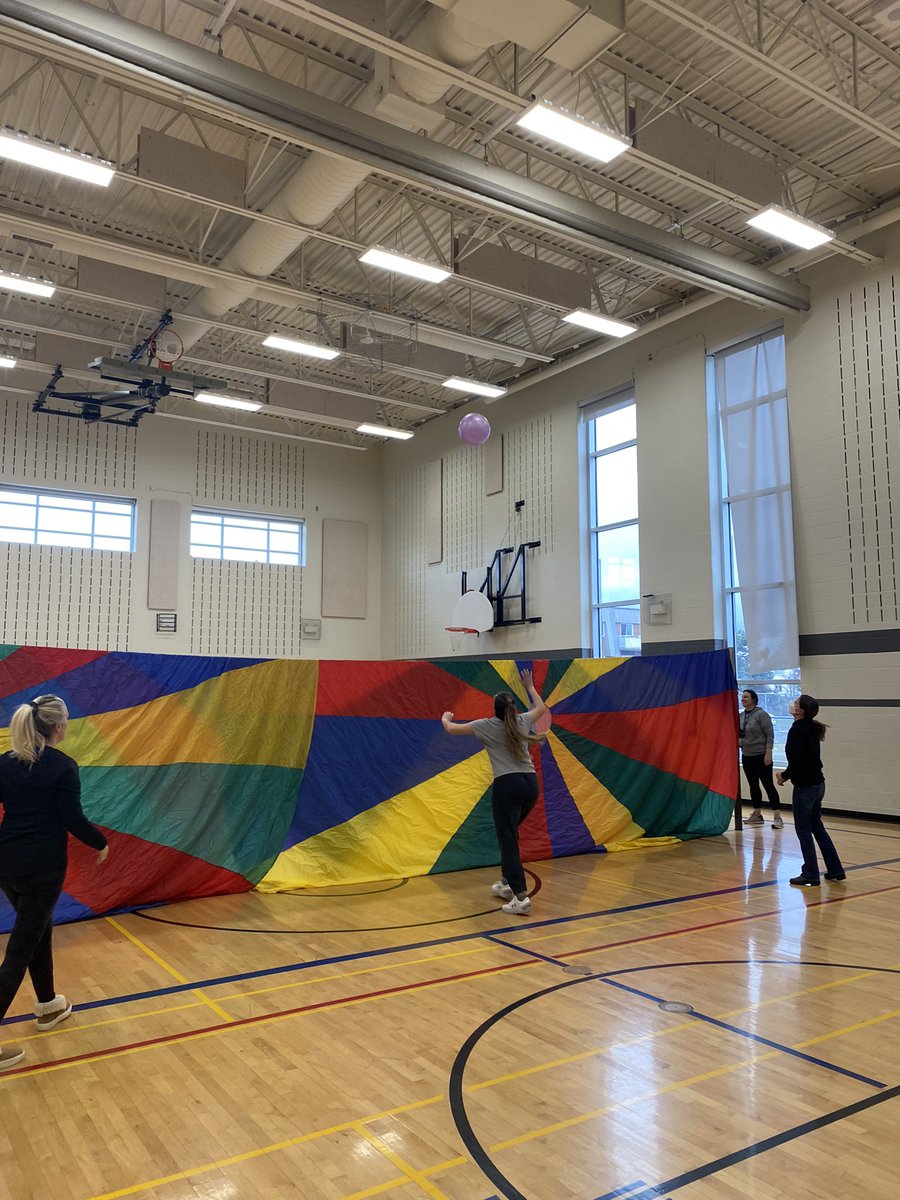 MsBrean_LDSB's tweet photo. Who says a PA Day is just for learning? Some of the @MollyBrant_LDSB staff took on a fun, volleyball challenge at lunch today for a little #wellness #somanylaughs https://t.co/LV5APjBTQ6