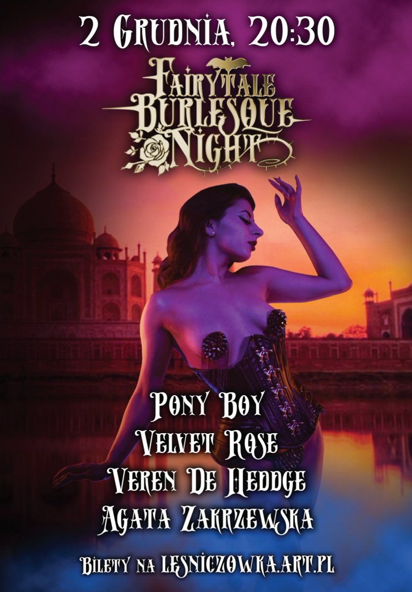 Zapraszamy w piątek 2 grudnia na gorącą niczym piaski Sahary Noc Burleski - 1001 Nocy!

lesniczowka.art.pl/event/1001-noc…