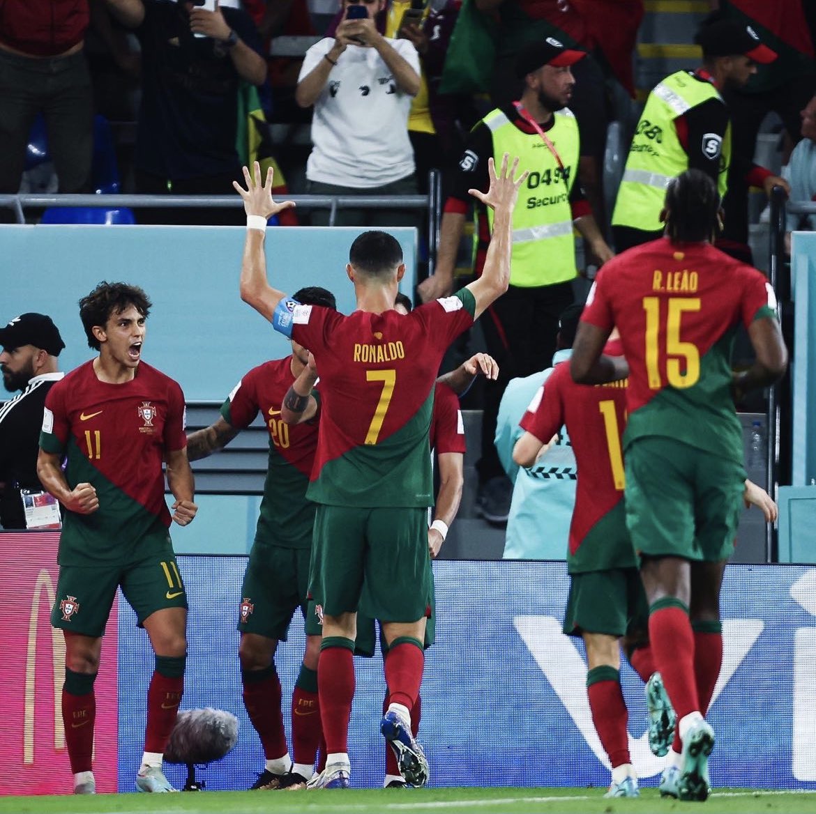 Joao Felix and Rafa Leao were both 6 years old when Cristiano Ronaldo scored his first World Cup goal. Yesterday night all three scored in the same World Cup match, insane longevity.