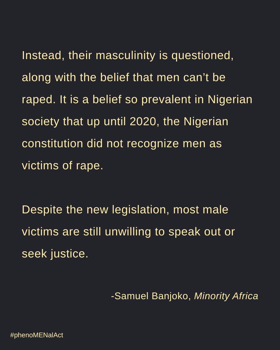 phenoMENalAct's tweet photo. A new feature film in Nigeria is giving a voice to male rape victims. 👇

Happy Ending is about two massage therapists -- a man named Tena and a woman named Ladi -- who were sexually abused by the same man. (1/4) https://t.co/JoNh2WqE86