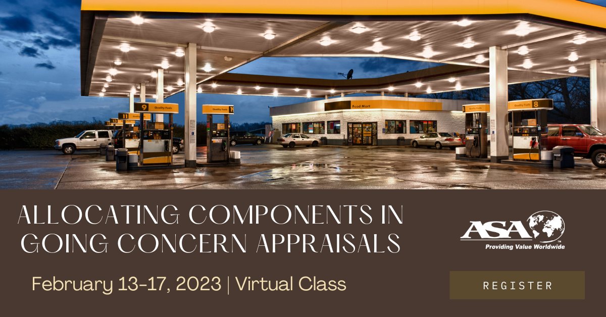 ASAappraisers's tweet photo. Master 'Going Concern' valuations from a multidiscipline #appraisal perspective with ASA's virtual course starting on 2/13. Register today --> https://t.co/5lzEvI8ZnR #ASAappraisers #ASARP #realestate https://t.co/b663MNho45