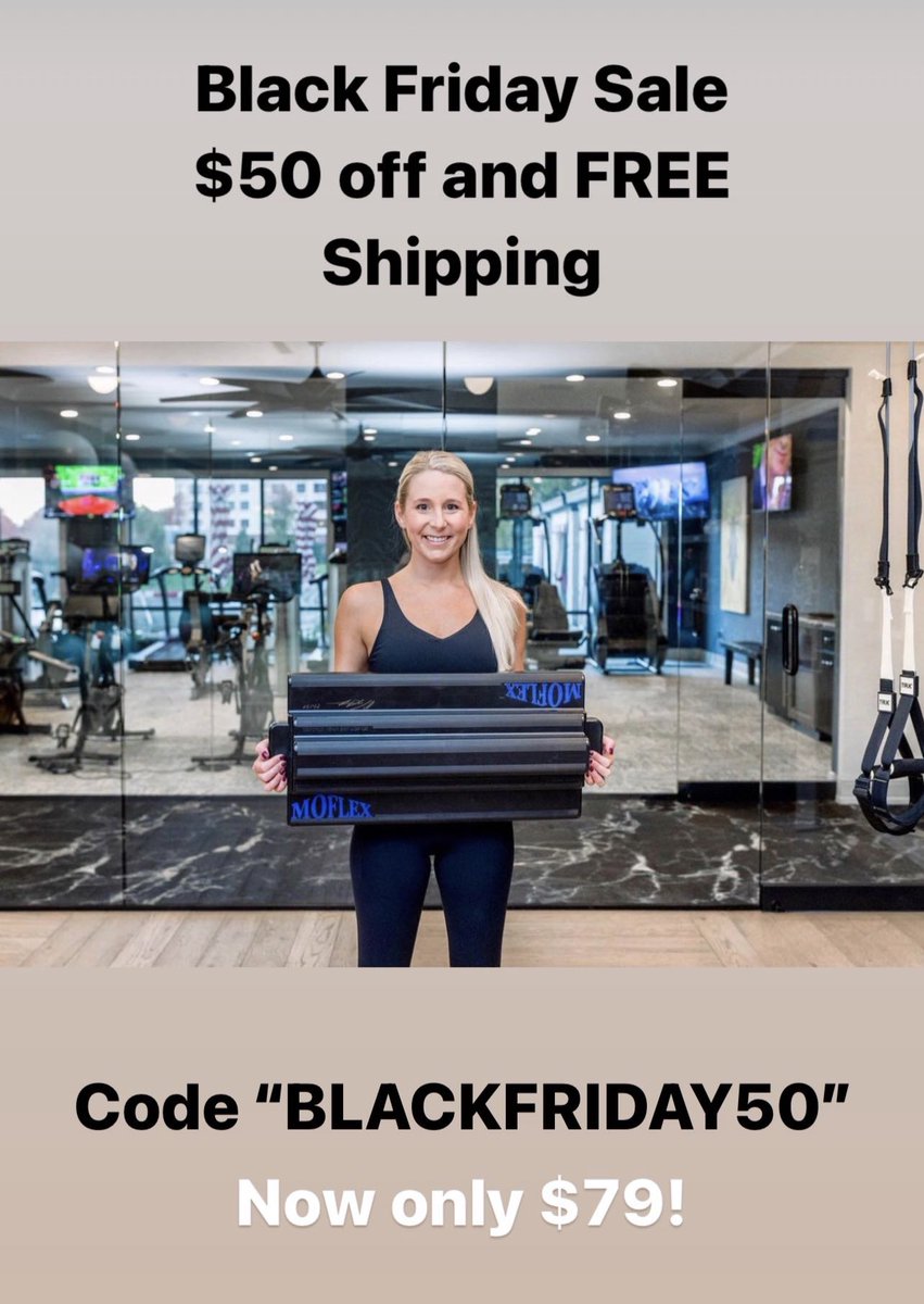 Moflexllc's tweet photo. Moflex Black Friday Deal, $50 off and Free Shipping. 
Code “BLACKFRIDAY50”
https://t.co/rhgTV8pIgy https://t.co/MxeauFzwPW