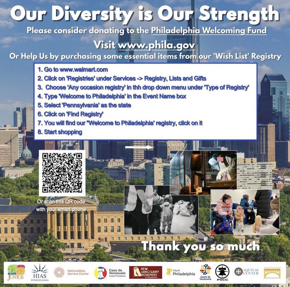 Every city should be a sanctuary city. Every person seeking asylum is worthy of assistance. Philadelphia’s diversity is our strength. Donate to the @PhiladelphiaGov Welcoming Fund today: phila.gov/2022-11-15-how…