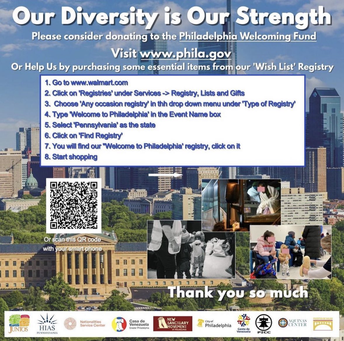 Councilmember Kendra Brooks (@kendraphl) on Twitter photo Every city should be a sanctuary city.
Every person seeking asylum is worthy of assistance.
Philadelphia’s diversity is our strength.
Donate to the <a href="/PhiladelphiaGov/">City of Philadelphia</a> Welcoming Fund today: phila.gov/2022-11-15-how… Every city should be a sanctuary city.
Every person seeking asylum is worthy of assistance.
Philadelphia’s diversity is our strength.
Donate to the <a href="/PhiladelphiaGov/">City of Philadelphia</a> Welcoming Fund today: phila.gov/2022-11-15-how…