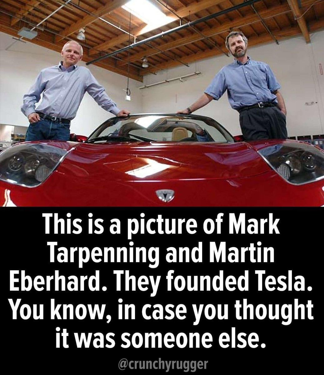 It’s always worth reminding Musk’s fan boys that these are the brilliant men who founded Tesla. Elon was just a series-A investor who bought in, then sabotaged the company enough until these men were pushed out, then he spent the next ten years telling everyone he founded Tesla.