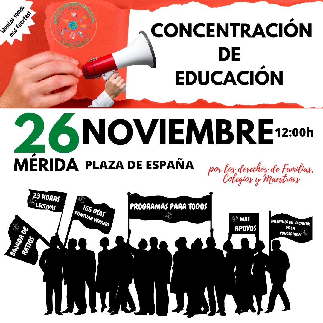 Vamos compañeros y familias!! A luchar por una educación de CALIDAD!