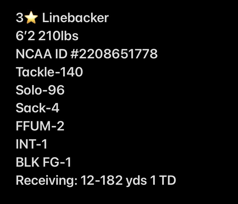 3⭐️ LB Jared Barlow tweet media