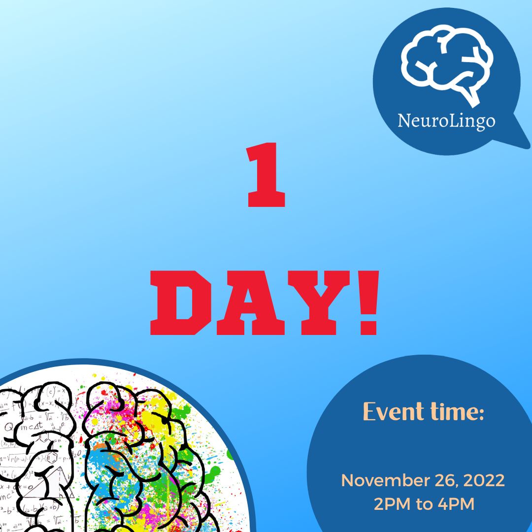 Only ONE MORE DAY to go before our event!!! Don't miss out and register! 

À J-1 de notre événement !!! C’est le moment de vous inscrire! 

eventbrite.ca/e/neurolingo-f…