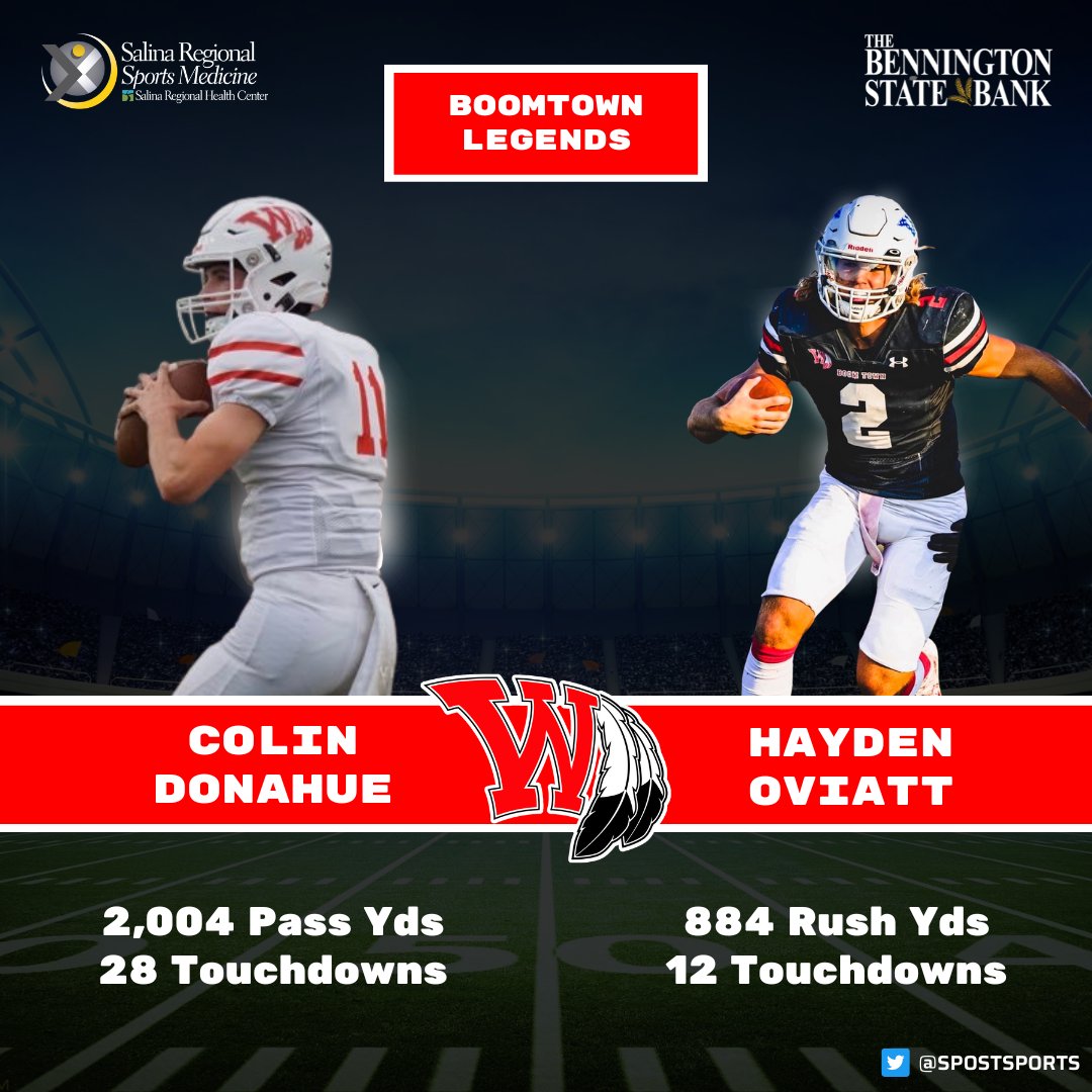 No matter what happens tomorrow, <a href="/ColinDonahue8/">Colin Donahue</a> &amp; <a href="/HaydenOviatt/">Hayden Oviatt</a> left it all on the field this season

One final appreciation post for these WILD numbers put up by <a href="/WamegoFootball/">Wamego Football</a>'s QB tandem 💪