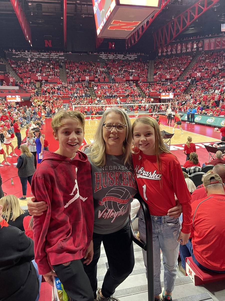 sarawells1's tweet photo. Grandma’s first @Huskervball game! #huskers https://t.co/JegoLEVwhI