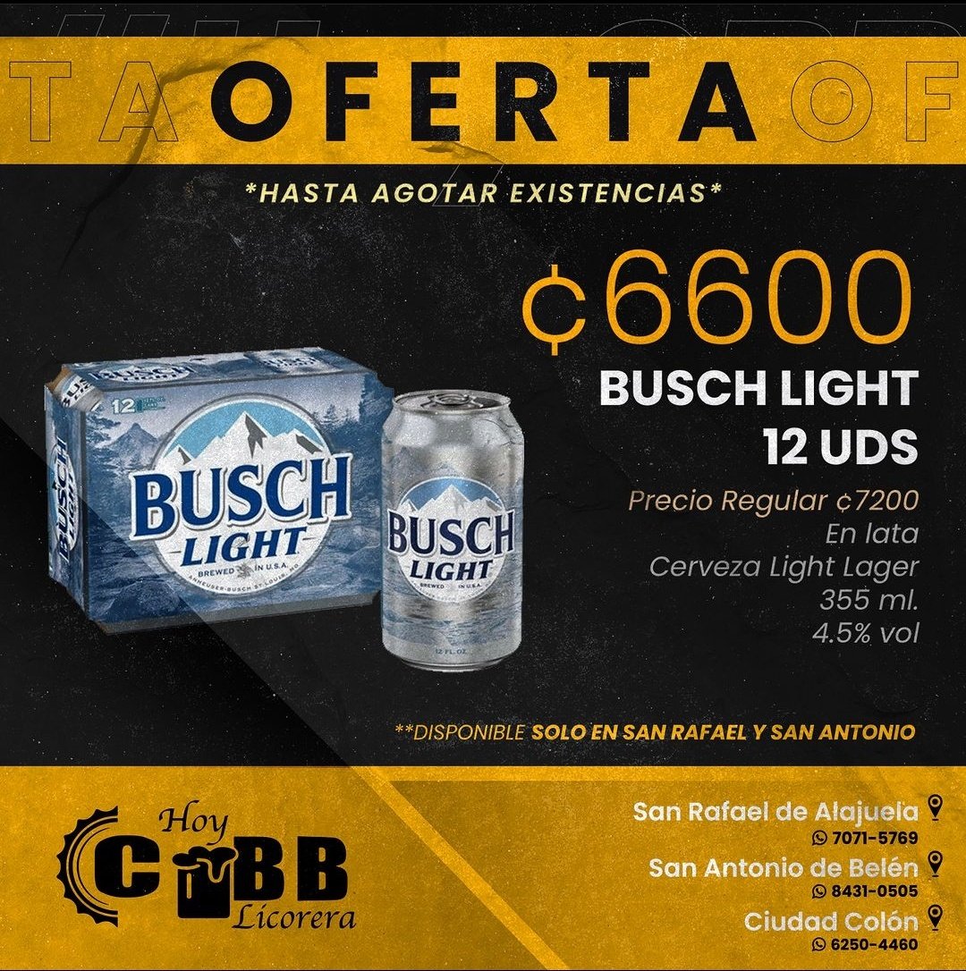 #HoyCBB 12 birras x ₡6600 🍻
#cbb