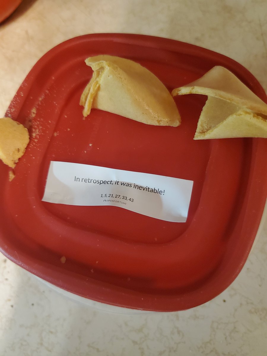 hamletcooper's tweet photo. Holy shit, my mom just opened this cookie from a couple weeks ago to show me the FTX ad inside, and uh, this is what the fortune was: https://t.co/q0FK6FFQkz