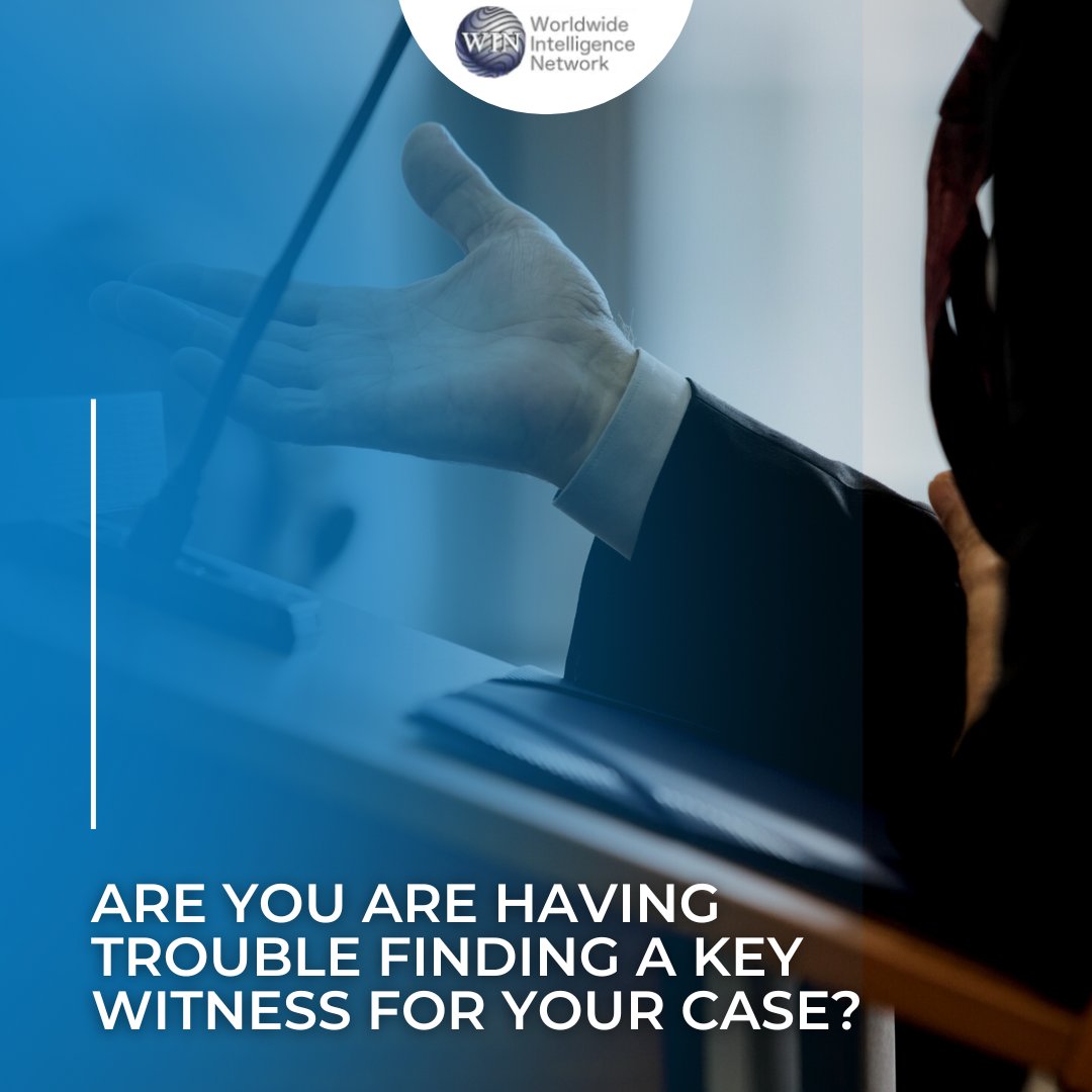 WincorServices's tweet photo. Your case appears to be in jeopardy. It hinges on your ability to present evidence to the court that can only be verified by a crucial witness — which you have been unable to locate and you have tried everything. 

We locate witnesses and key figures with a 95% success rate. https://t.co/7yv1meO4vK