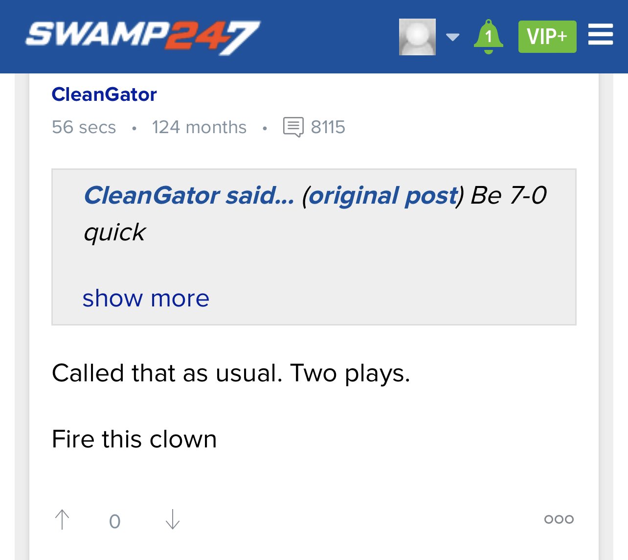 Message Board Geniuses on Twitter "Florida has cut the lead to 7. But