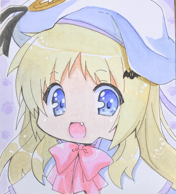 今日のアナログイラストはリトバスのクドでフルカラーチャレンジ。 