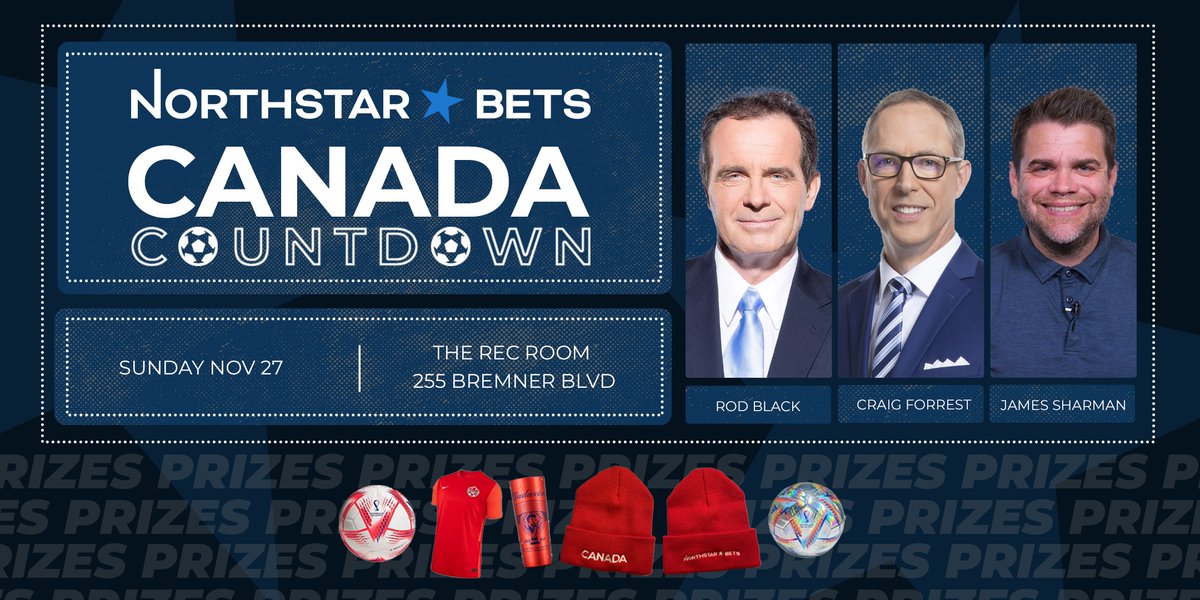 TheBoostCA's tweet photo. Calling all 🇨🇦 ⚽️ fans!

Join @RodBlackTV, @craigforrest1, @jamessharman + other special guests Sunday at the Rec Room to cheer on 🇨🇦!

Event Details: 👇 https://t.co/9nYsjCtFRH

Go Canada! https://t.co/DE9KYkL9CL