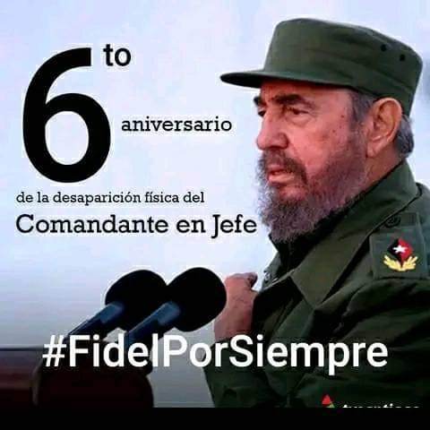 Aquí estamos los agradecidos para ser fiel a tu legado de continuar con firmeza la lucha por nuestra #RevoluciónCubana #FidelVivePorSiempre #FidelEntreNosotros #FidelEsFidel
Te extraño mi #ComandanteEterno #dpeStgo #CubaMined