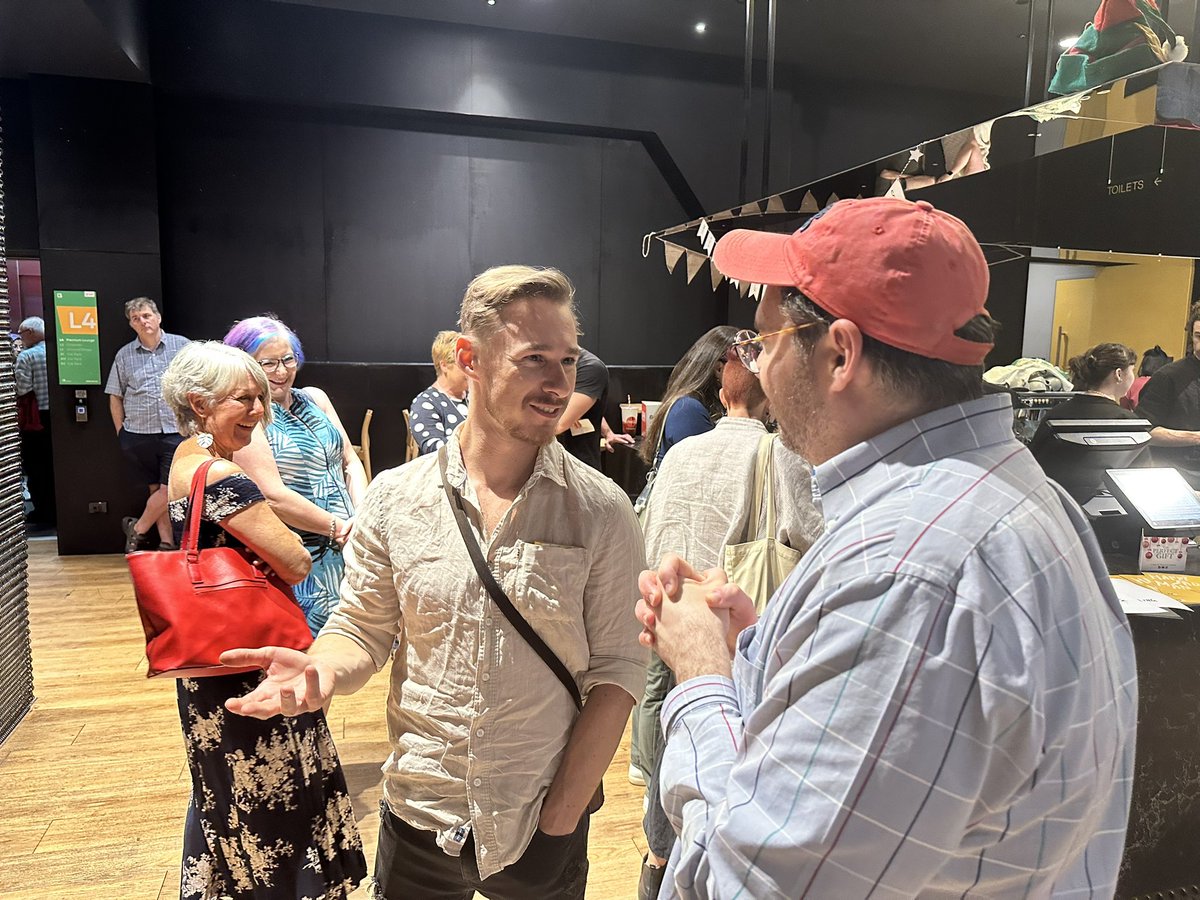 HappySadFilm's tweet photo. So great to be with Brisbane audience members still talking about mental health 3 hours after the HAPPY SAD MAN screening ended. Authentic storytelling and sharing lived experience is powerful. Thank you everyone working to stop the stigma. #happysadman https://t.co/4btdGg9ZYp