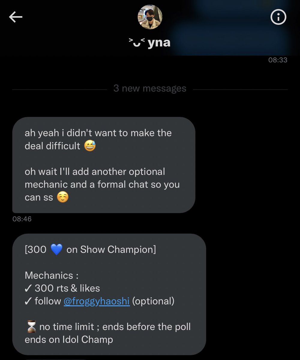 hungbintwt's tweet image. rt deal for #TEMPEST. ies pls spread!
[300 💙 on show champion]

mechanics:
– 300 rts &amp;amp; likes!
– follow @froggyhaoshi (optional) 
– no time limit; ends before the poll ends on idol champ.

thank you for doing this, @froggyhaoshi. i hope we win this for tempest ✨