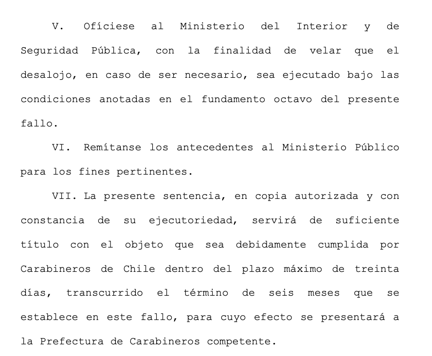 LuisCorderoVega's tweet photo. CS (25.11.2022, rol 40135-2022) la ocupación ilegal de terreno constituye una vía de hecho que no puede ser amparada. La dilación excesiva de las autoridades políticas y administrativas para gestionar acciones para el desalojo, facultan a la CS para adoptar medidas excepcionales. https://t.co/tgRCuBw6ZK