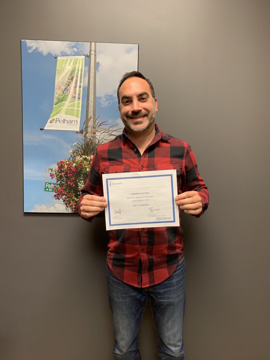 Congrats Dan Constantini, Q3 iSucceed winner! Team Fonthill is so very proud of you. ⁦We hope you enjoy your little treat!  MeridianCU⁩ #simplythebest