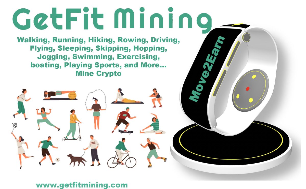 GetFitMining's tweet photo. ✔️ Follow on Twitter
✔️ Retweet
✔️ Tagged 3 friends & comment
https://t.co/ge8m1waH7C If you #exercise or #walk, #GetFitMining #rewards for your #movement 24/7 with #CryptoMiningRewards! #Move to #earn #cryptocurrencies for your #daily #MOVEMENT #Move2Earn #Bitcoin #fitness https://t.co/xkKZzEPSGb