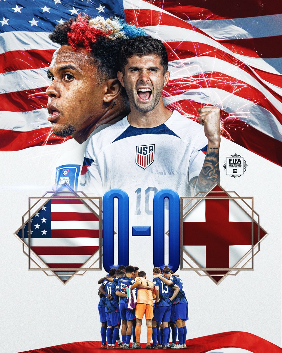 FOX Soccer (@foxsoccer) on Twitter photo STILL UNBEATEN 💯🏴
The <a href="/USMNT/">U.S. Soccer Men's National Team</a> remains unbeaten vs England in the FIFA World Cup and can now clinch a spot in the Round of 16 with a win vs Iran 🇺🇸 STILL UNBEATEN 💯🏴
The <a href="/USMNT/">U.S. Soccer Men's National Team</a> remains unbeaten vs England in the FIFA World Cup and can now clinch a spot in the Round of 16 with a win vs Iran 🇺🇸