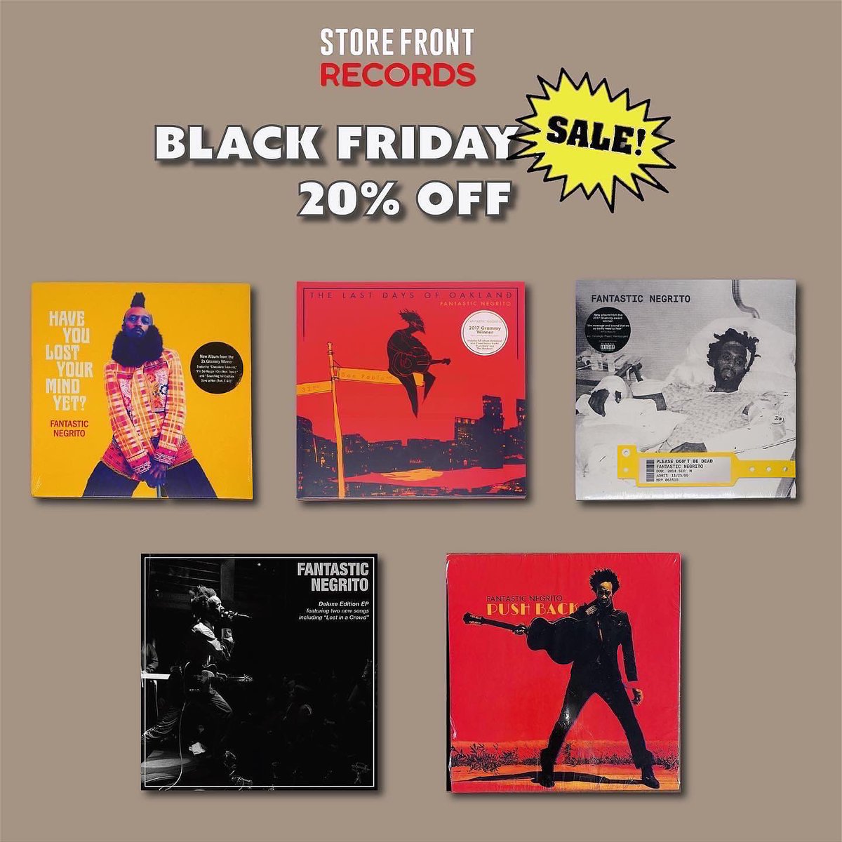 storefrontrecs's tweet photo. The Storefront Records Black Friday Sale is live! We’re going to run it through Small Business Saturday and Cyber Monday! Give the gift of funk to your loved ones, friends, and family. Head over to https://t.co/bK8J2yrVaK .
#StorefrontRecords
#BlackFriday
#SmallBusinessSaturday https://t.co/waPtxCYYaB