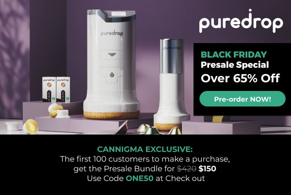 TheCannigma's tweet photo. The Nespresso of weed machine is on sale for 65% OFF for the first 100 customers!! Extract, activate and infuse in seconds with @PureDrop10: https://t.co/Z3ufO30XM9 💧

#blackfriday #savebig #presale https://t.co/QVzp76LDdA