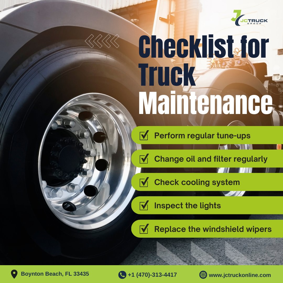 JctruckG's tweet photo. Did you know that you can reduce your downtime by 20% just by introducing a simple preventive maintenance program?
🚛 JC Truck Group
📱 Call: +1 470-313-4417
🌎 https://t.co/7mHIzjX0pr
#trucknation #truckdriver #trucksdaily #truckdaily #jcgroup #truckerlife #transporation https://t.co/8crGSWW1Iw