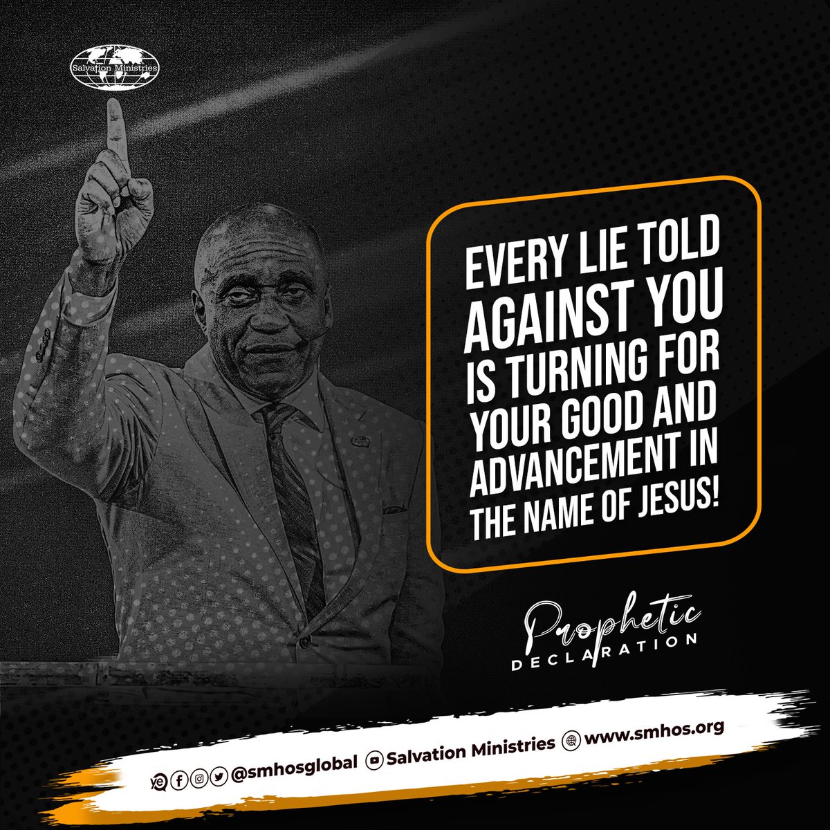 Every lie told against you is turning for your good and advancement in the name of Jesus!
#SalvationMinistries #DavidIbiyeomie