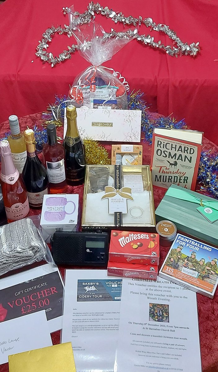 Can't wait to see you all on Sunday evening for 2hrs of fun at our Beer and Carols. We've just gathered all of the raffle prizes together and have been blown away by the support from local businesses and individuals.

Thank you to all involved in sourcing

AdventBeerCarols.eventbrite.co.uk/?aff=Twitter