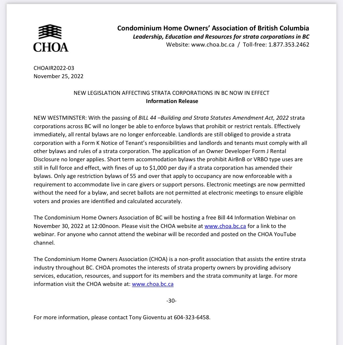 It’s official, no more rental restrictions for any strata building in BC.