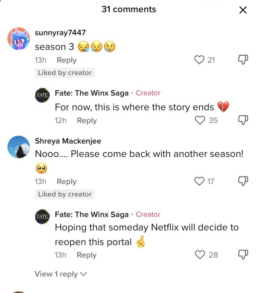 seeingyamolloy's tweet photo. 🔴 FATE OFFICIAL ACCOUNT BACK ACTIVE ON TIKTOK 👀

#SaveFateTheWinxSaga https://t.co/ozIUGn9pfg
