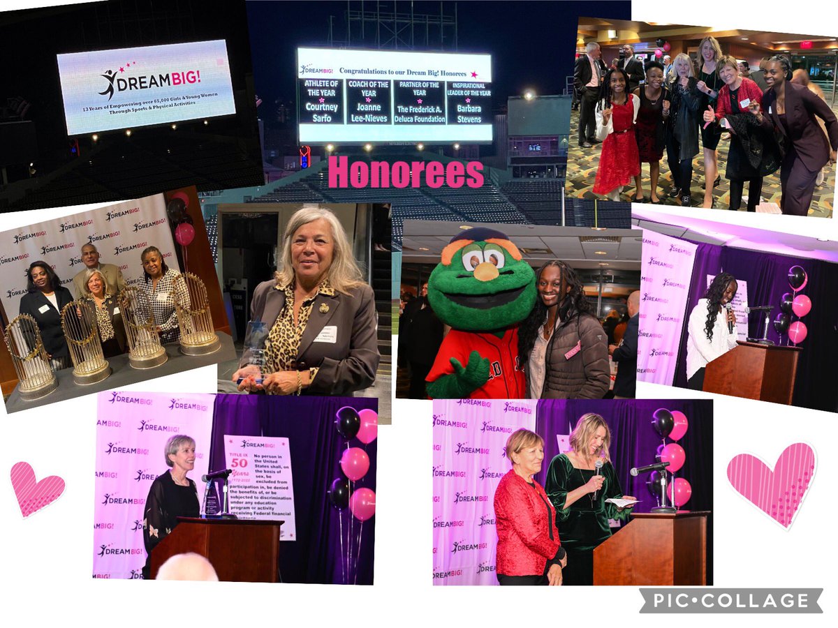 Dream Big! Honorees:
All Star Partner of the Year Award:The Frederick A. DeLuca Foundation; Coach of the Year Award: JoAnne LeeNieves, Jermiah E. Burke H.S.; Inspirational Leader Award: Barbara Stevens, Bentley Univ.; Athlete of the Year Award: Courtney Sarfo, New Mission H.S..