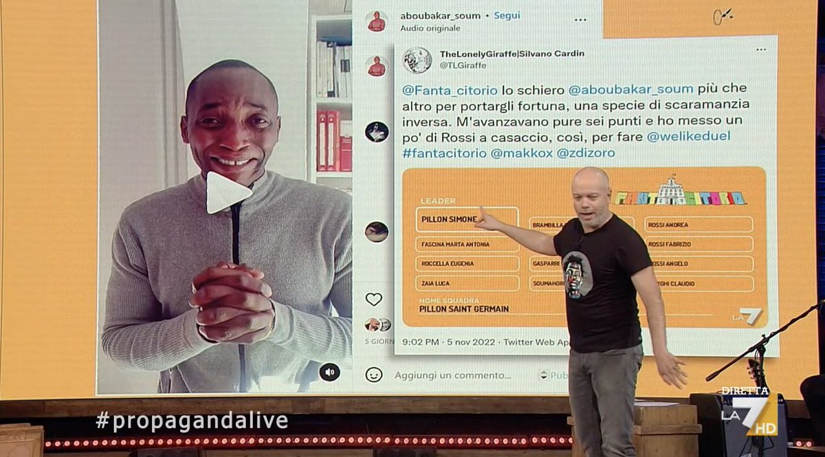 Fanta_citorio's tweet photo. 3000 PUNTI PER ABOUBAKAR SOUMAHORO

#fantacitorio  #propagandalive @RosyilCapo https://t.co/QoPpfaXvZ7
