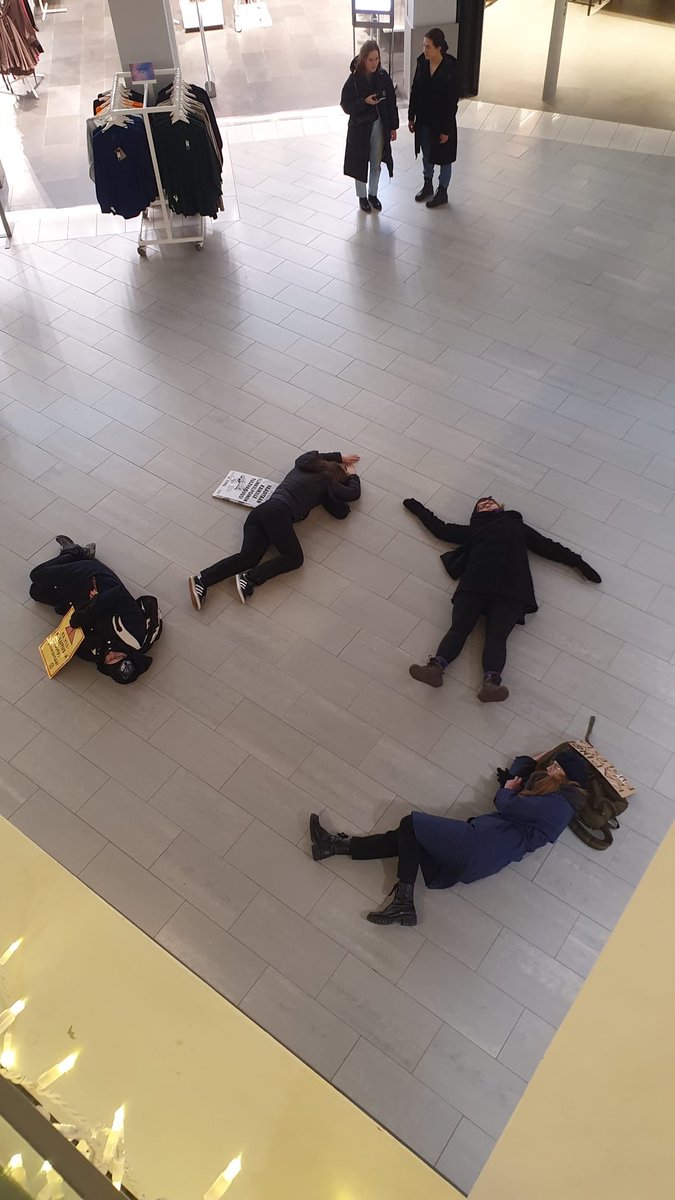 maijantwit's tweet photo. Ylikulutus tappaa. Ja tänään @elokapina porukalla aiheutimme pienen mutta ehkä mieleenjäävän särön, disruption kauppakeskuksen tasaisen kiihkeään alennusmyynti-kulutusjuhla-arkeen https://t.co/Ayb16CSZ0V