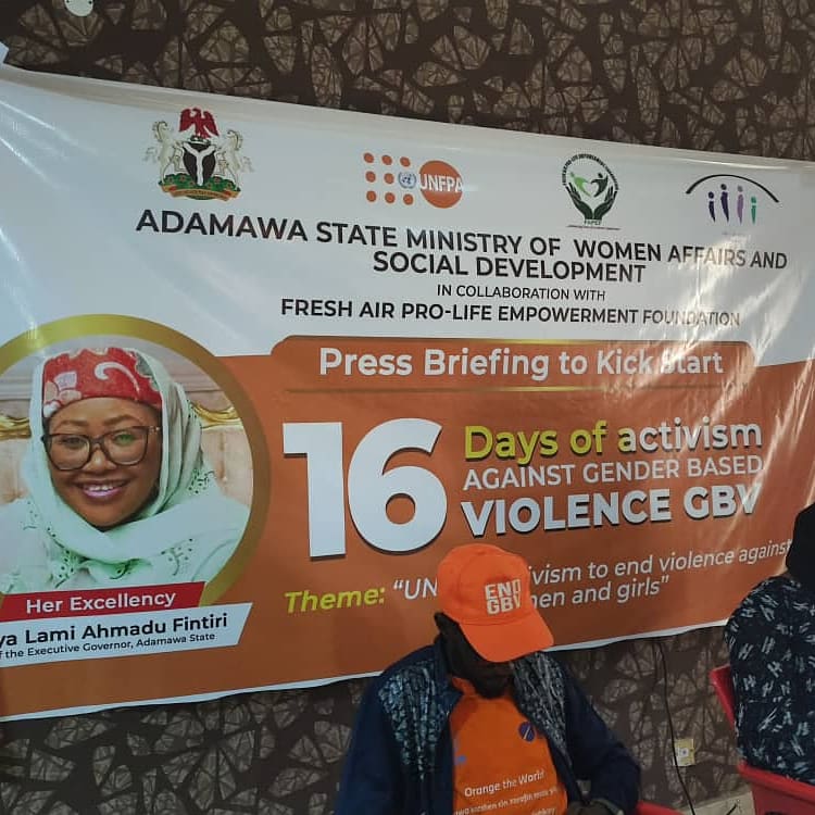 keynote speech on behalf of CSOs & development partners at the press conference, as the 16 days activities start from 25 of November, @UNFPANigeria is the leading partner for the GBV sector in the state. # UNFPA Nigeria # YSMAAD # TFT foundation # WELeadSHRH # SRHR Smoh.