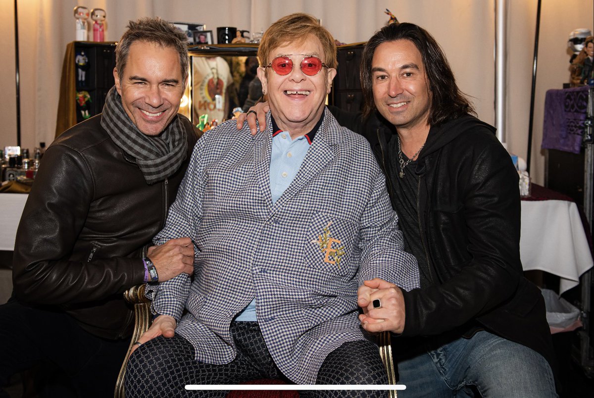 What an amazing night, and an amazing knight. Thank you, @eltonofficial for your evergreen talent, humor and generosity. You make millions of people happy, but these two dopes were ECSTATIC. Big love to you always, from @lorengold and me. ❤️
