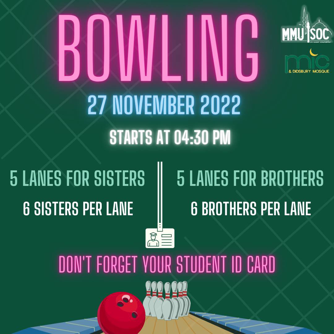 mmuisoc's tweet photo. THE SUNDAY ISOC SOCIAL🥳

Join your ISOC team alongside other members this weekend, 27 November, for bowling AND laser quest! 

There are very limited spaces available so ensure you grab your tickets soon via this link : https://t.co/X3swrg0BeQ https://t.co/VvDwK9QOZt