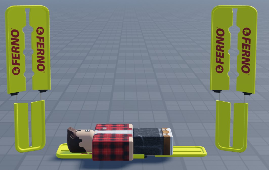 We are now deploying a new piece of equipment in the Roblox community.

The Ferno Scoop is designed to assist paramedics stabilize Spinal injuries. This is a innovative designed piece of equipment to reduce the risk of further spinal injury.